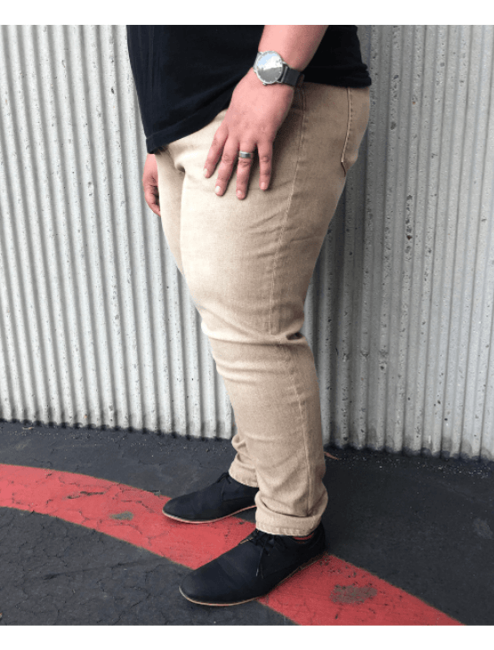 Dapper Boi Jeans Slim-Straight Tan Stretch Jeans