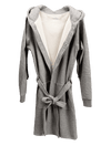 Grey Melange DB Hoodie Robe