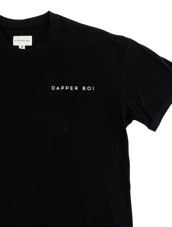 Dapper Boi Shirts Black DB Drop Shoulder Tee