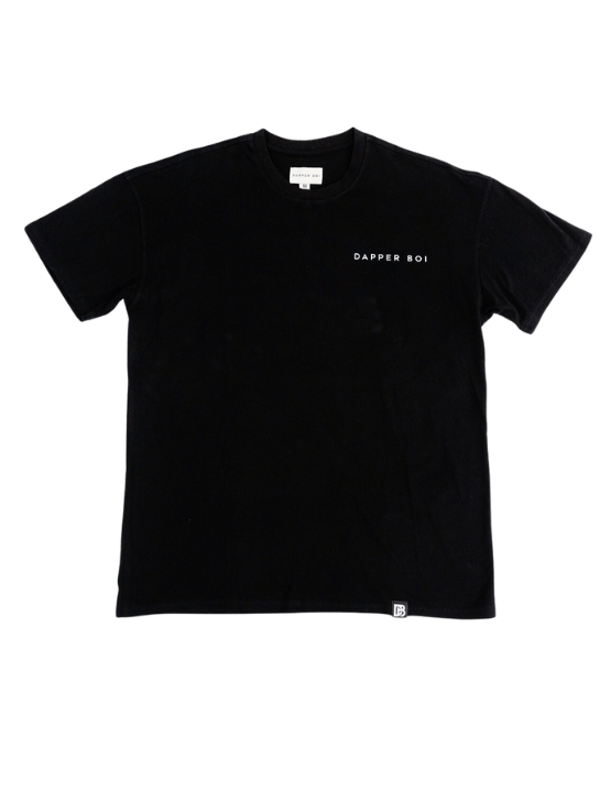 Dapper Boi Shirts Black DB Drop Shoulder Tee