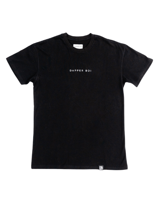 Dapper Boi Shirts Black Essential Drop Shoulder Tee