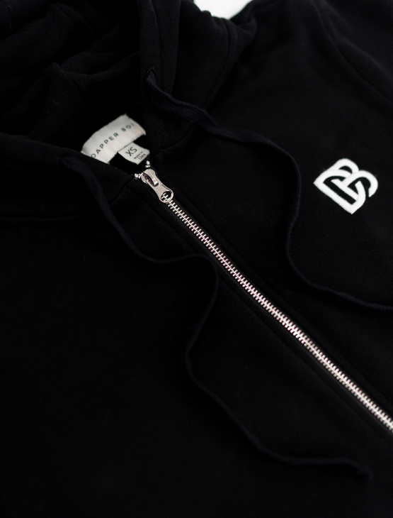 Black Zip Hoodie – Dapper Boi