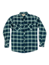 Blue-Green Plaid Flannel Button-Up
