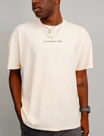 Dapper Boi Shirts Cream Essential Drop Shoulder Tee