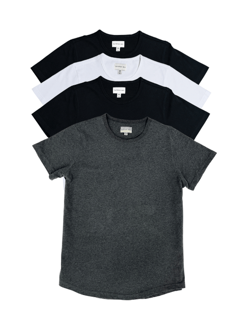 Dapper Boi Shirts Essential Drop-Cut Crew Neck 4-Pack