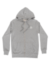 Grey Melange Zip Hoodie