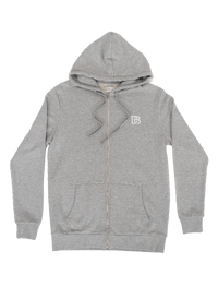 Dapper Boi Shirts Grey Melange Zip Hoodie