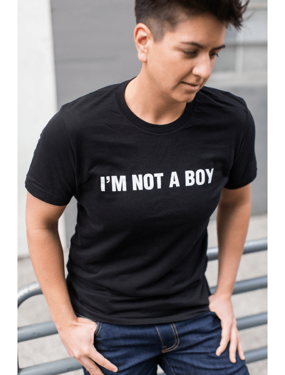 Dapper Boi Shirts "I'm Not a Boy" Crew Neck T-Shirt