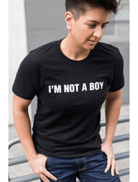 Dapper Boi Shirts "I'm Not a Boy" Crew Neck T-Shirt