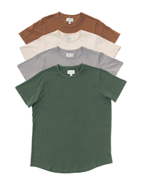Dapper Boi Shirts Neutrals Drop-Cut Crew Neck 4-Pack