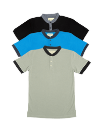 Dapper Boi Shirts The Essential Stand Collar Polo Pack