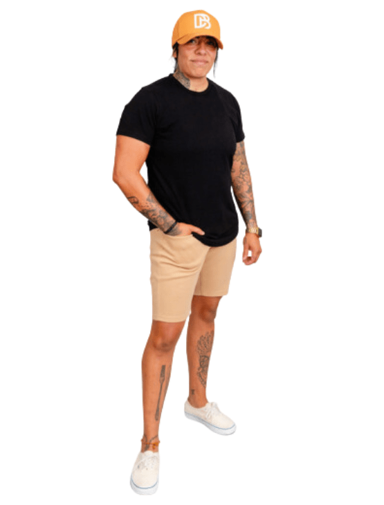 Khaki Casual Knit Shorts Dapper Boi
