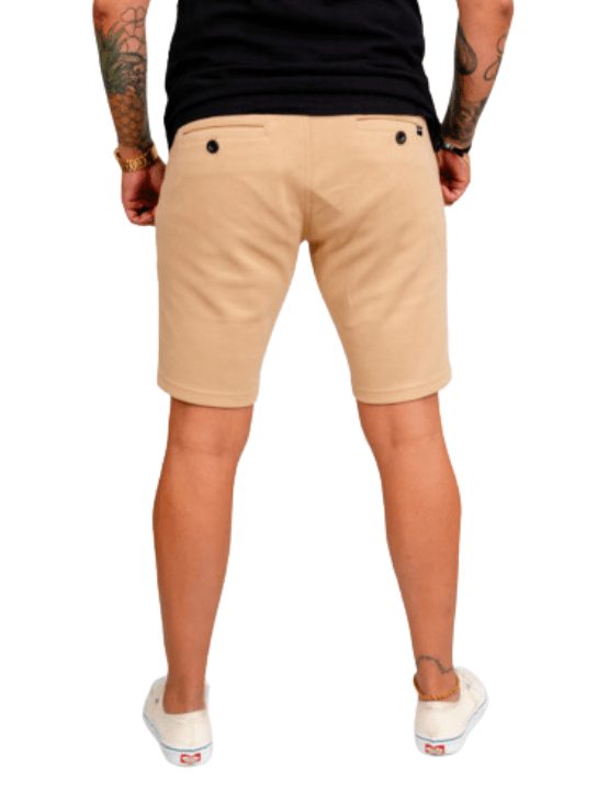 Khaki Casual Knit Shorts Dapper Boi