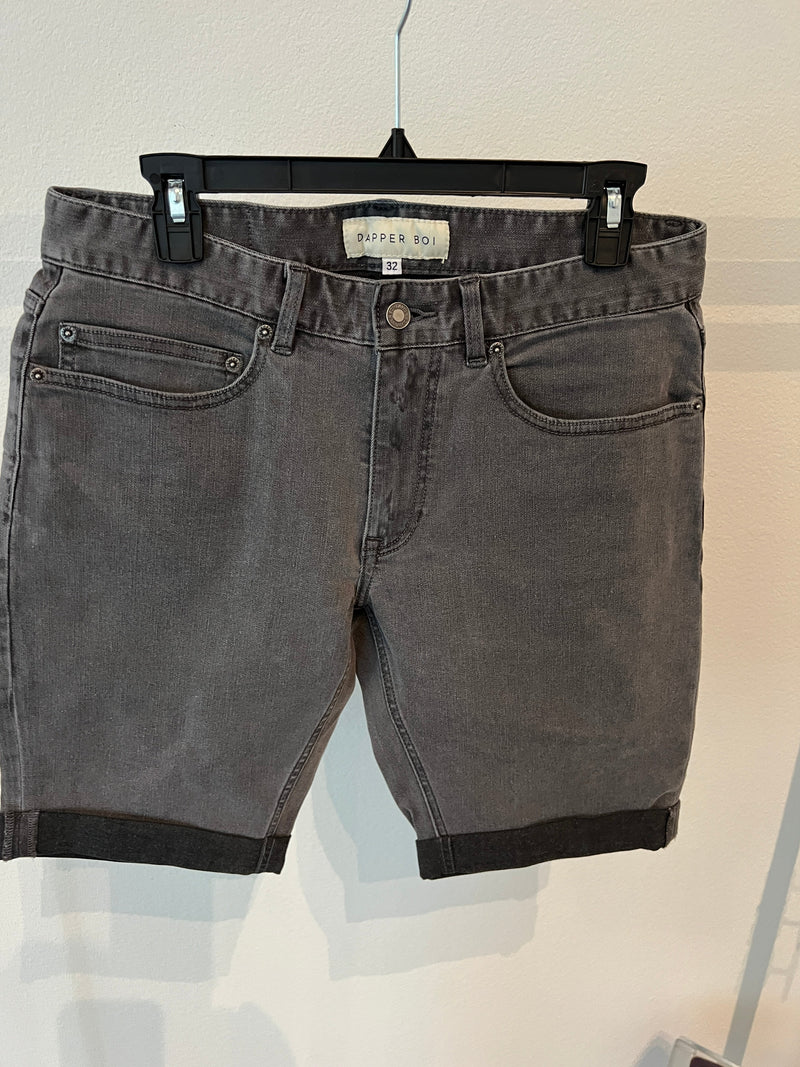 Dapper Boi 30 FINAL SALE: Light Grey Jean Shorts (Size 32)
