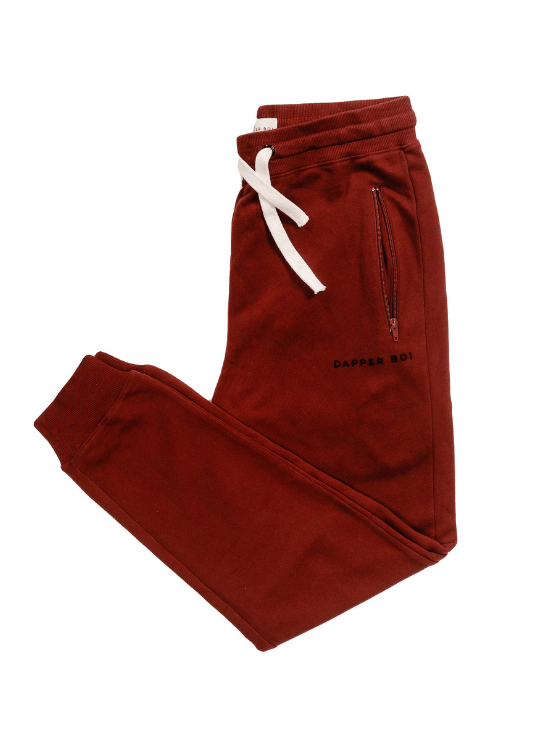 Dapper Boi Bottoms Deep Red DB Joggers