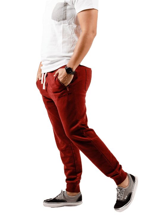 Dapper Boi Bottoms Deep Red DB Joggers