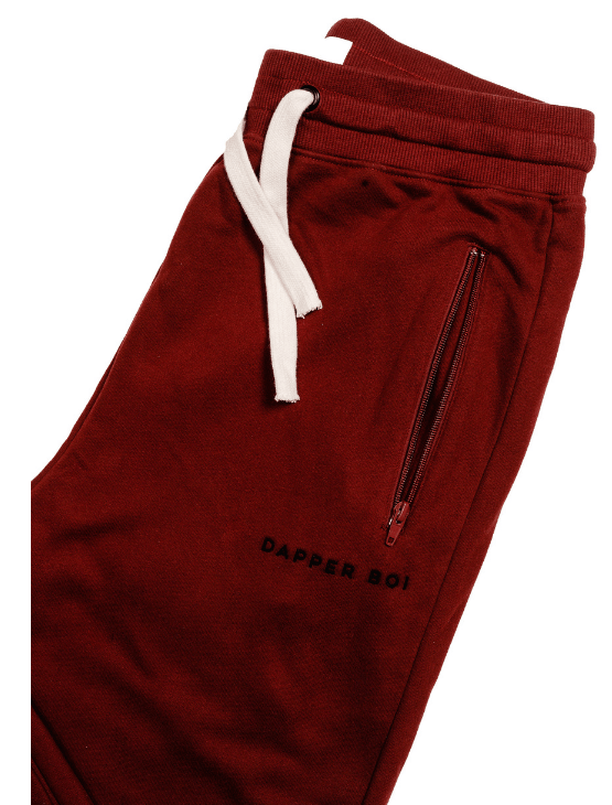 Dapper Boi Bottoms Deep Red DB Joggers