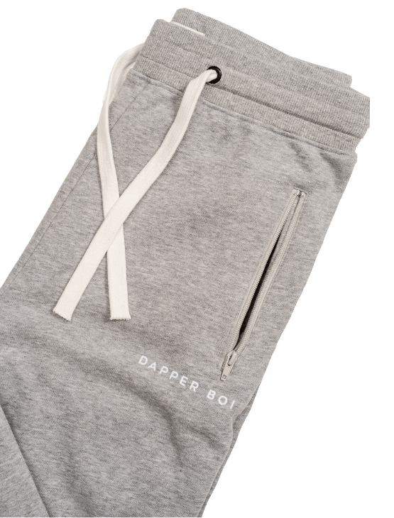 Dapper Boi Bottoms Grey Melange DB Joggers