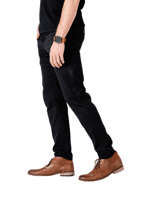 Dapper Boi Bottoms SLIM Black Stretch Chino Pants