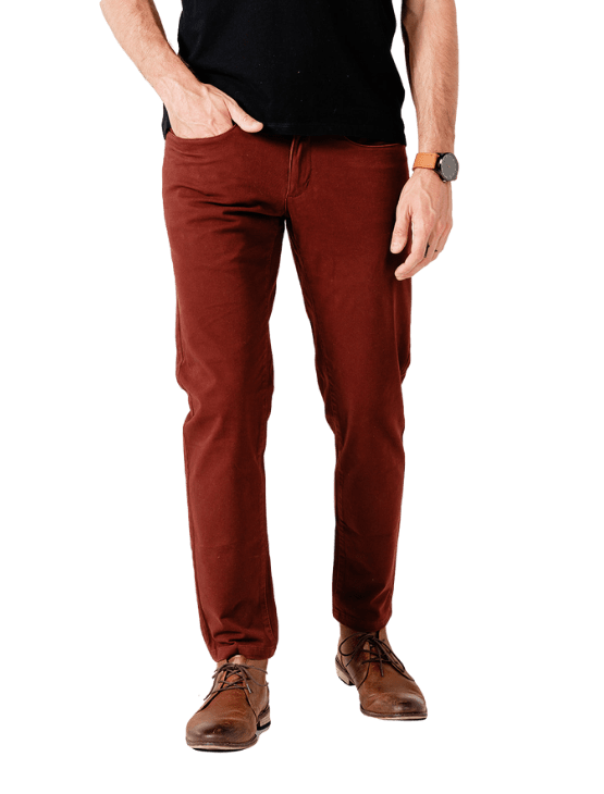 Dapper Boi Bottoms Slim Burgundy Chino Pants