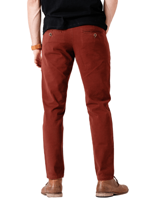 Dapper Boi Bottoms Slim Burgundy Chino Pants