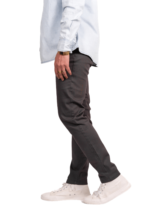Slim Dark Grey Chino Pants | Dapper Boi