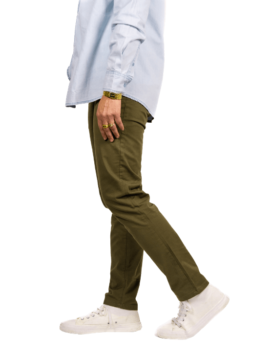 Dapper Boi Bottoms Slim Olive Chino Pants