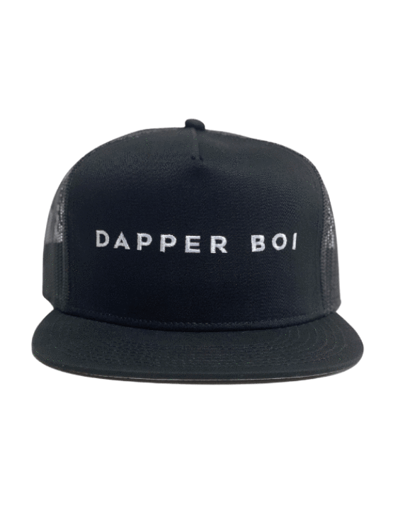 Dapper Boi Hats Black Dapper Boi Mesh Flat Snapback