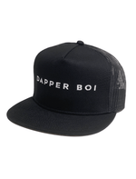 Dapper Boi Hats Black Dapper Boi Mesh Flat Snapback