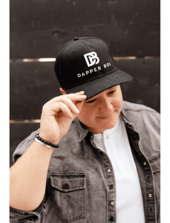 Dapper Boi Hats Black DB Essential Flat Snapback