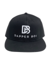 Dapper Boi Hats Black DB Essential Flat Snapback