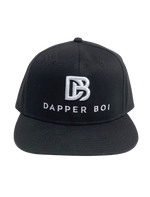 Dapper Boi Hats Black DB Essential Flat Snapback