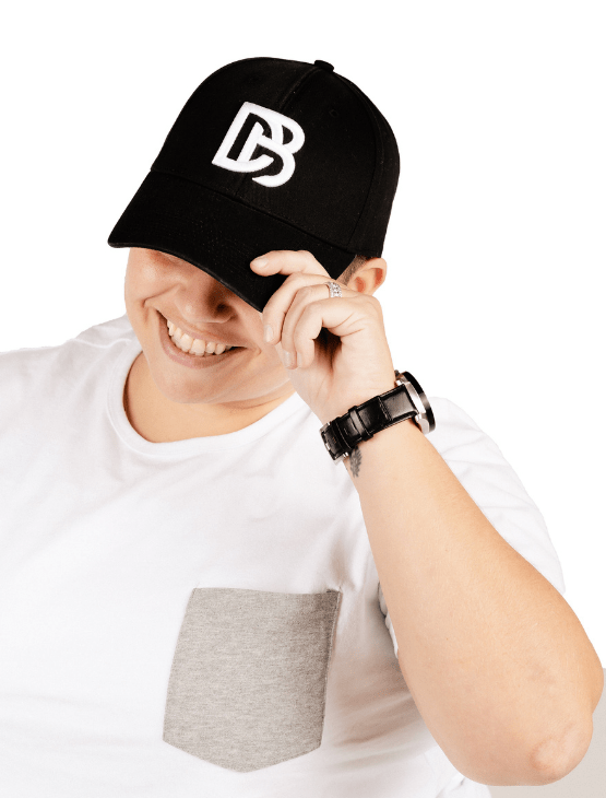 Dapper Boi Hats Black Rounded DB Embroidery with Buckle Closure