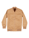 Dapper Boi Jackets Beige Microfiber Suede Bomber Jacket
