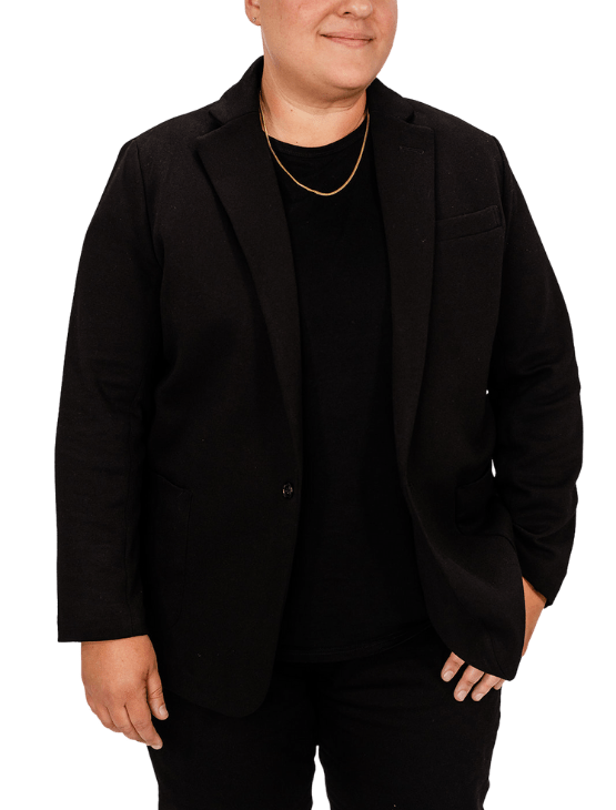 Dapper Boi Jackets Black Casual Knit Blazer