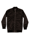 Dapper Boi Jackets Black Microfiber Suede Bomber Jacket