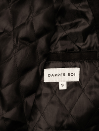 Dapper Boi Jackets Black Microfiber Suede Bomber Jacket