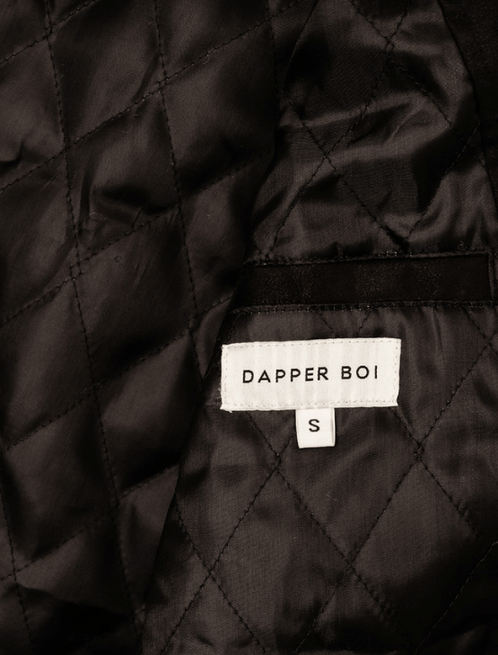 Dapper Boi Jackets Black Microfiber Suede Bomber Jacket