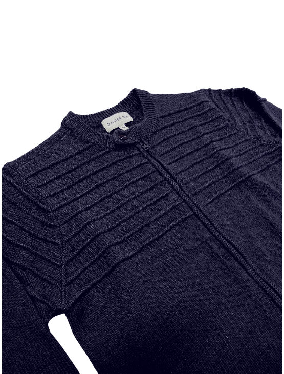 Dapper Boi Jackets Eggplant Ribbed Sweater Jacket