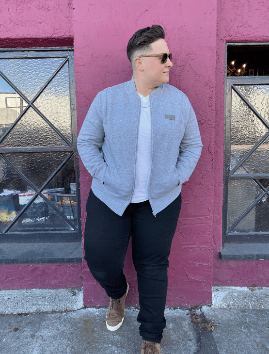 Heather Grey Bomber Jacket Dapper Boi