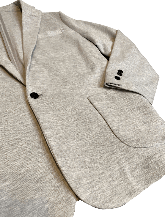 Dapper Boi Jackets Light Grey Casual Knit Blazer