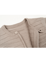 Dapper Boi Jackets Light Grey Ribbed Sweater Jacket