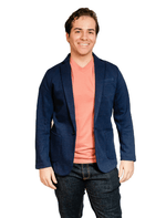 Dapper Boi Jackets Navy Casual Knit Blazer