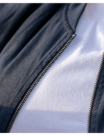 Dapper Boi Jackets Navy Suede Bomber Jacket