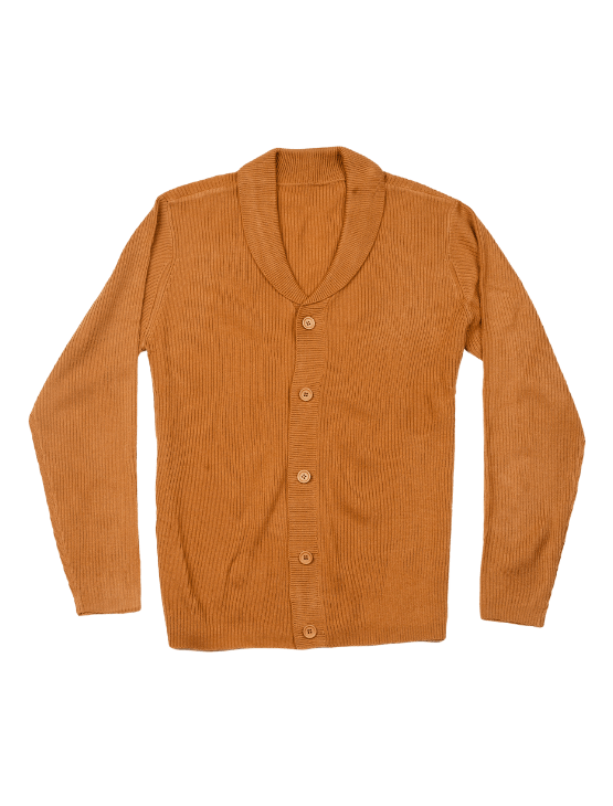 Dapper Boi Jackets Tan Shawl Collar Cardigan