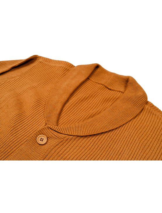 Dapper Boi Jackets Tan Shawl Collar Cardigan