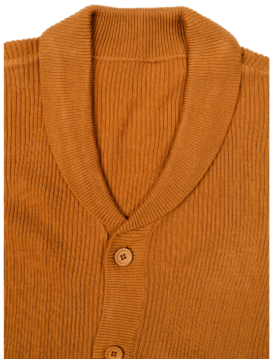 Dapper Boi Jackets Tan Shawl Collar Cardigan