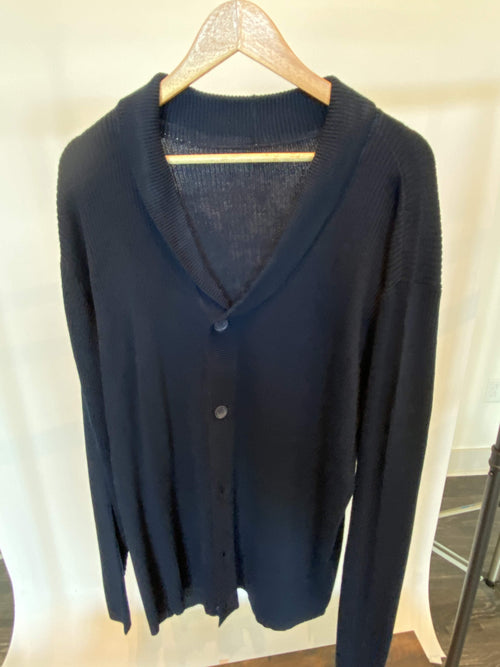 Dapper Boi Jackets XL FINAL SALE: Navy Shawl Collar Sweater (XL)