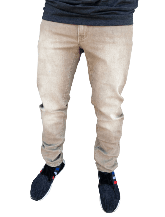 Dapper Boi Jeans Slim-Straight Tan Stretch Jeans