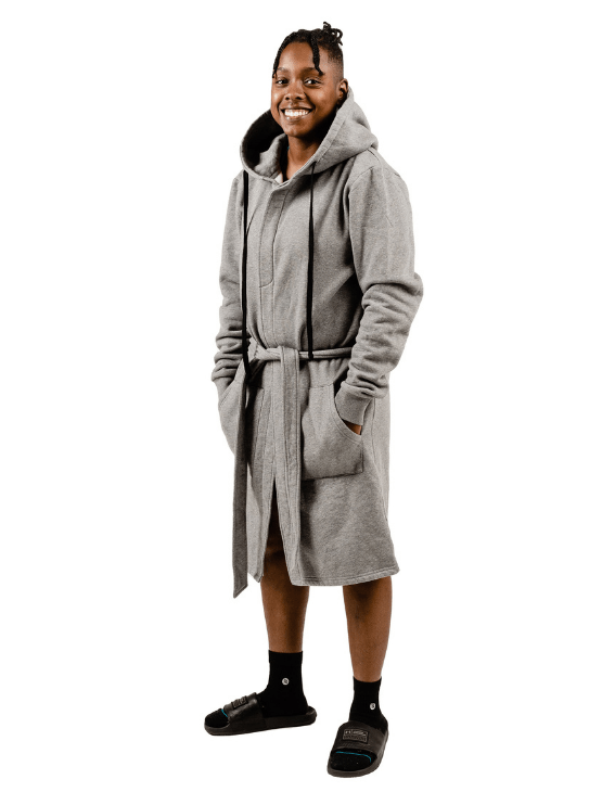 Grey Melange DB Hoodie Robe – Dapper Boi